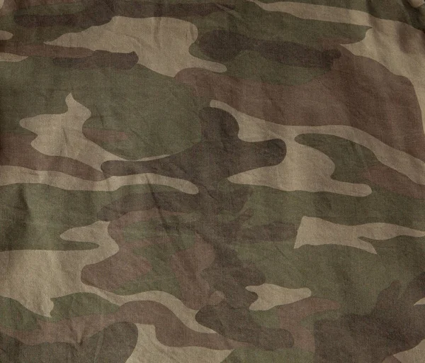 Closeup Military Uniform Surface Texture Fabric Close Military Coloring — Stock Photo, Image