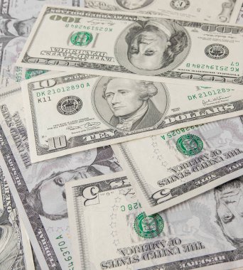 Karışık Doları para arka plan. Dolar arka planı kapat.