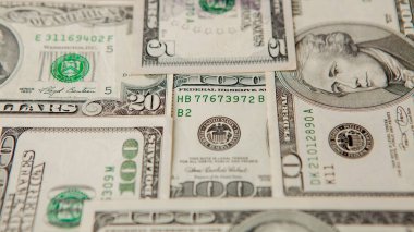 Karışık Doları para arka plan. Dolar arka planı kapat.