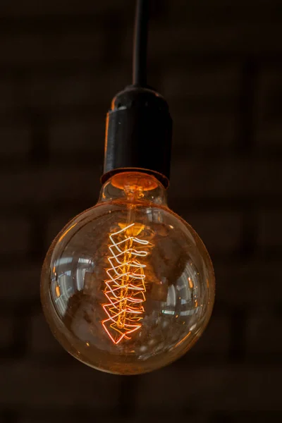 Belysning Dekoration Med Vintage Lampor Eklektisk Interiör — Stockfoto