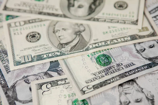 Karışık Doları para arka plan. Dolar arka planı kapat