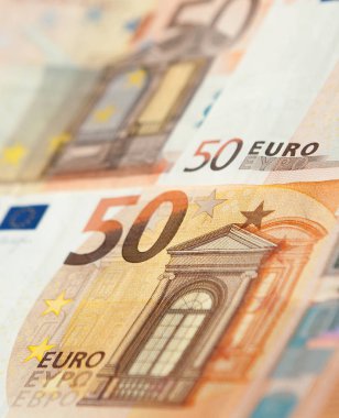 50 Euro banknot arka plan bir grup portre