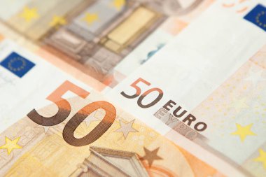 50 Euro banknot arka plan bir grup portre