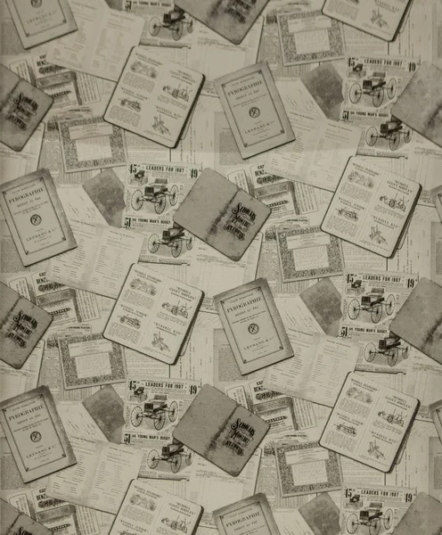 Antecedentes de periódicos antiguos. Textura de fondo, vista superior — Foto de Stock