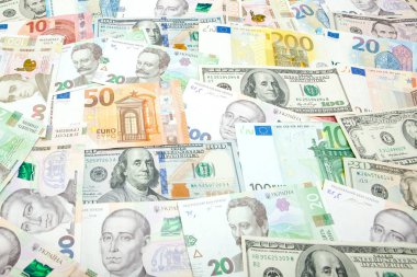 Para ve mali kavramı. Yeni yüz dolarlık banknot renk üzerinde