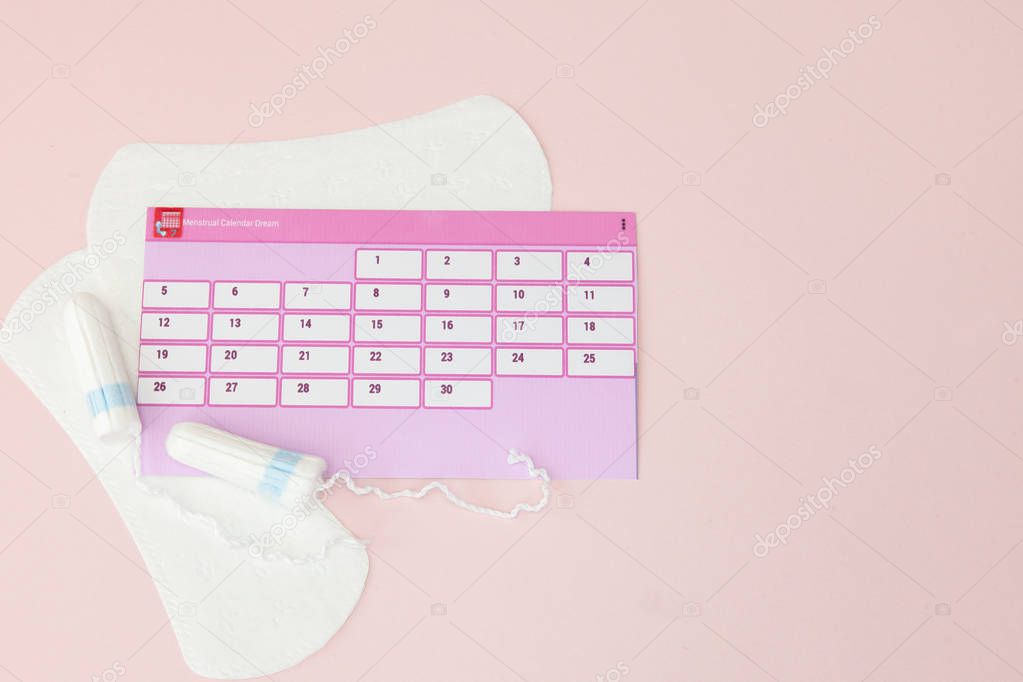 Tampon, feminine, sanitary pads for critical days, feminine cale