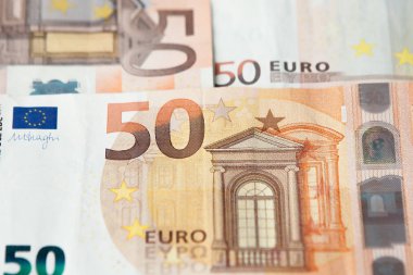 50 Euro banknot arka plan bir grup portre