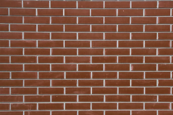 Röd brun block tegelvägg Vackert arrangerad konsistens bakgrund — Stockfoto