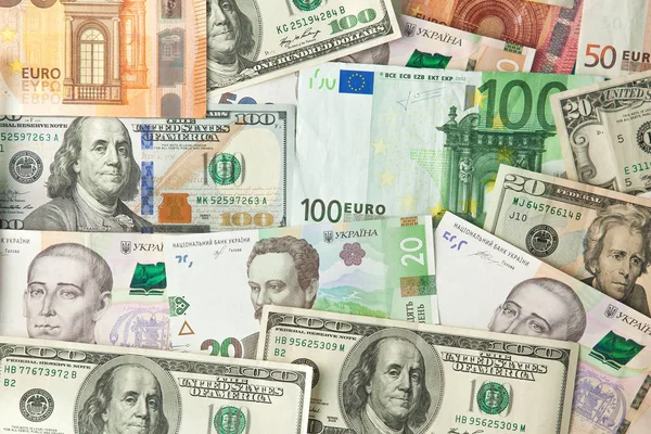 Geld und Finanzkonzept. Hundert-Dollar-Schein auf Farbe — Stockfoto