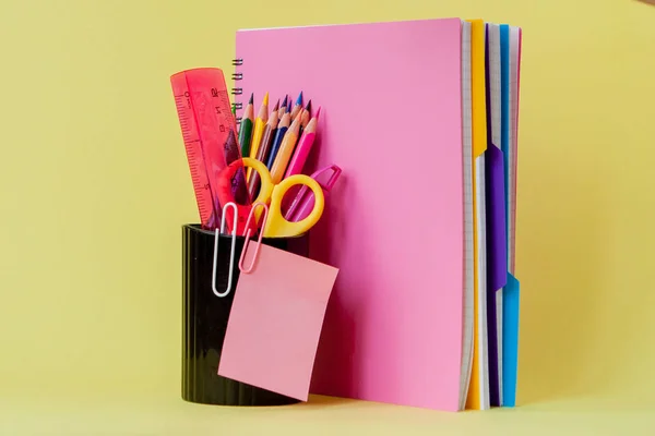 Back to school concept with space for text. Copy space. School o — Stock Photo, Image
