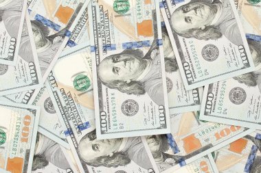 Arka plan, arka plandan dolar olarak yüz dolar kazık