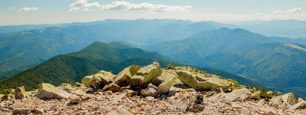 Ukrayna Karpatları ile güzel dağ manzaraları.