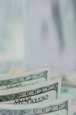 Yakın çekim Amerikan Doları banknot dolar arka planı