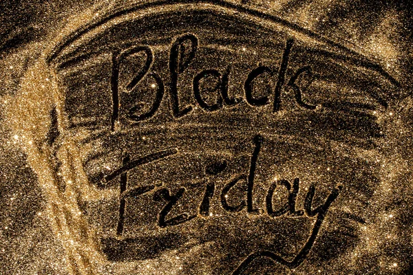 Sparkling inscription Black Friday on a black background