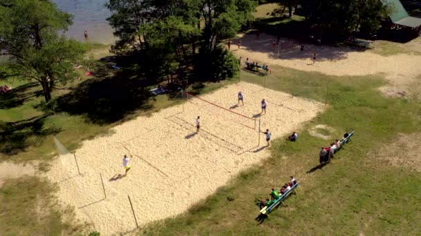 Shatsk Ukraine25 Juli 2020 Odefinierade Spelare Aktion Hellenic Championship Beach — Stockvideo