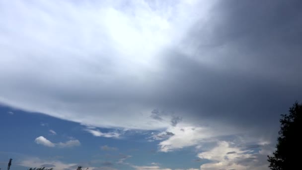 Nuvens Movem Suavemente Céu Azul Timelapse Espaço Nuvem Céu Azul — Vídeo de Stock