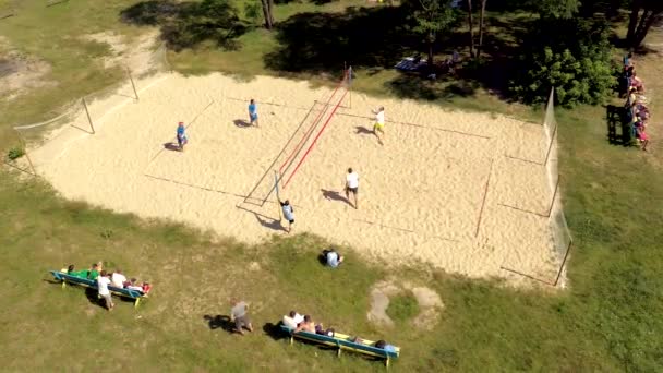 Shatsk Ucraniajulio 2020 Jugadores Indefinidos Acción Durante Campeonato Helénico Beach — Vídeos de Stock