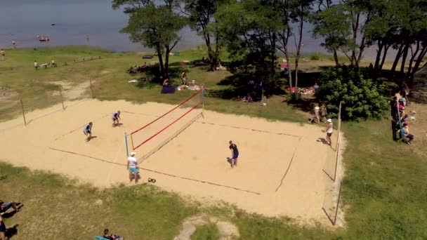 Shatsk Ucraniajulio 2020 Jugadores Indefinidos Acción Durante Campeonato Helénico Beach — Vídeo de stock