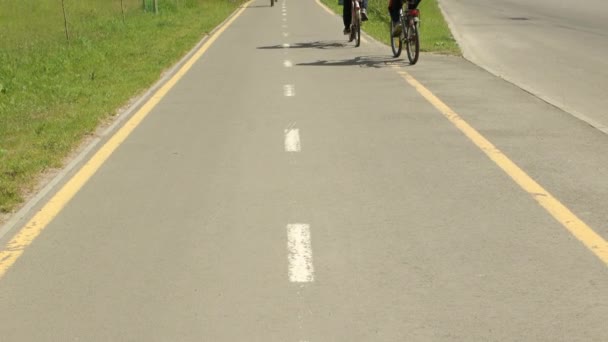 Ivano Frankivsk May 2020 Bicycle Ride Urban Lane Shadow Unrecognizable — Stock Video