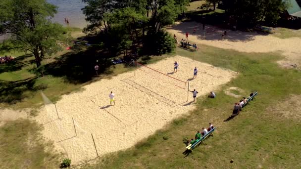 Shatsk Ucraniajulio 2020 Jugadores Indefinidos Acción Durante Campeonato Helénico Beach — Vídeo de stock
