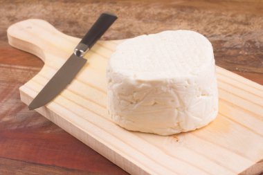 Brazilian Minas Cheese isolated on white background clipart