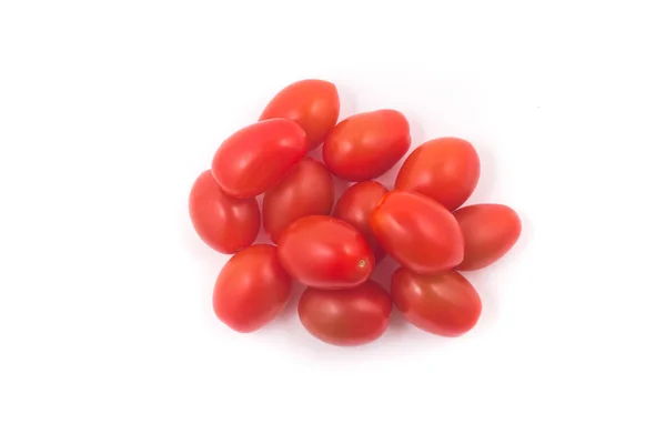 Montón Tomates Cherry Aislados Sobre Fondo Blanco — Foto de Stock