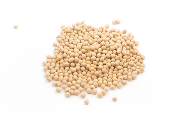 Pile Soy Beans Isolated White Background — Stock Photo, Image