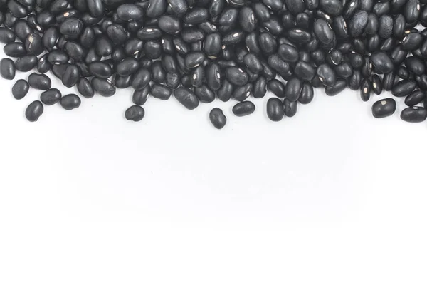 白い背景に分離された黒豆フレーム — ストック写真