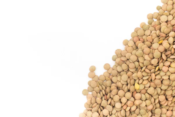 白い背景に分離された生豆フレーム — ストック写真