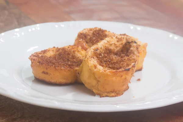 Tradicional Navidad Rabanadas Torrijas Españolas Sobre Una Mesa Madera —  Fotos de Stock