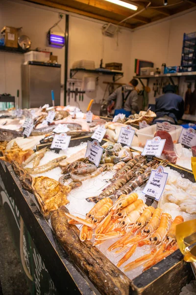 Frutos do mar no Mercado Borough, Londres — Fotografia de Stock