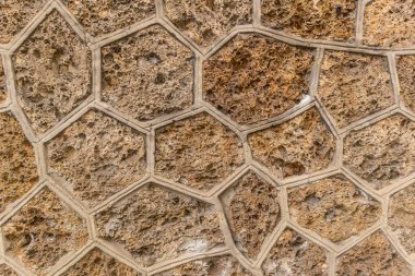 Rustik beton duvar. Geometrik şekiller