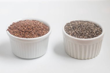 Vegan Omega 3 Kaynak. Keten tohumu ve Chia tohumu Pills