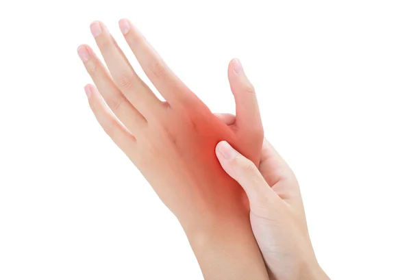 Woman Holding Her Beautiful Healthy Back Hand Side Massaging Pain — Stock Photo, Image