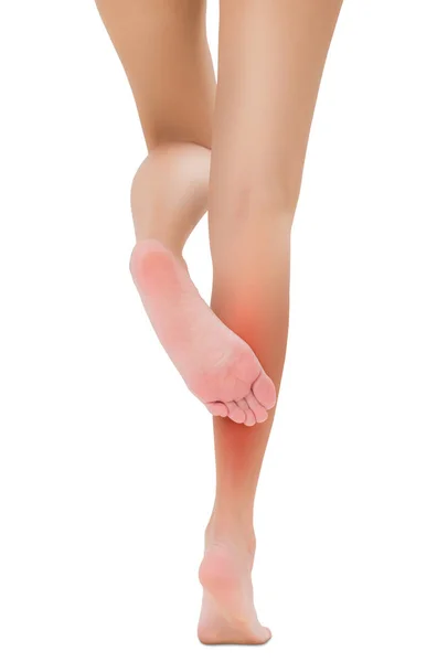 Asijské Žena Přes Její Krásné Zdravé Dlouhé Nohy Léčba Tele — Stock fotografie