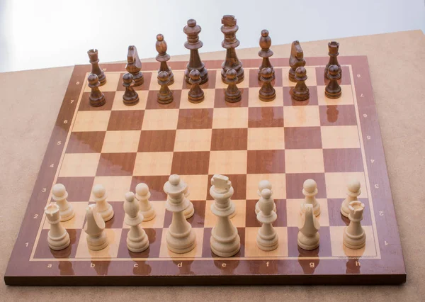 Шахматная Доска Шахматными Фигурами — стоковое фото