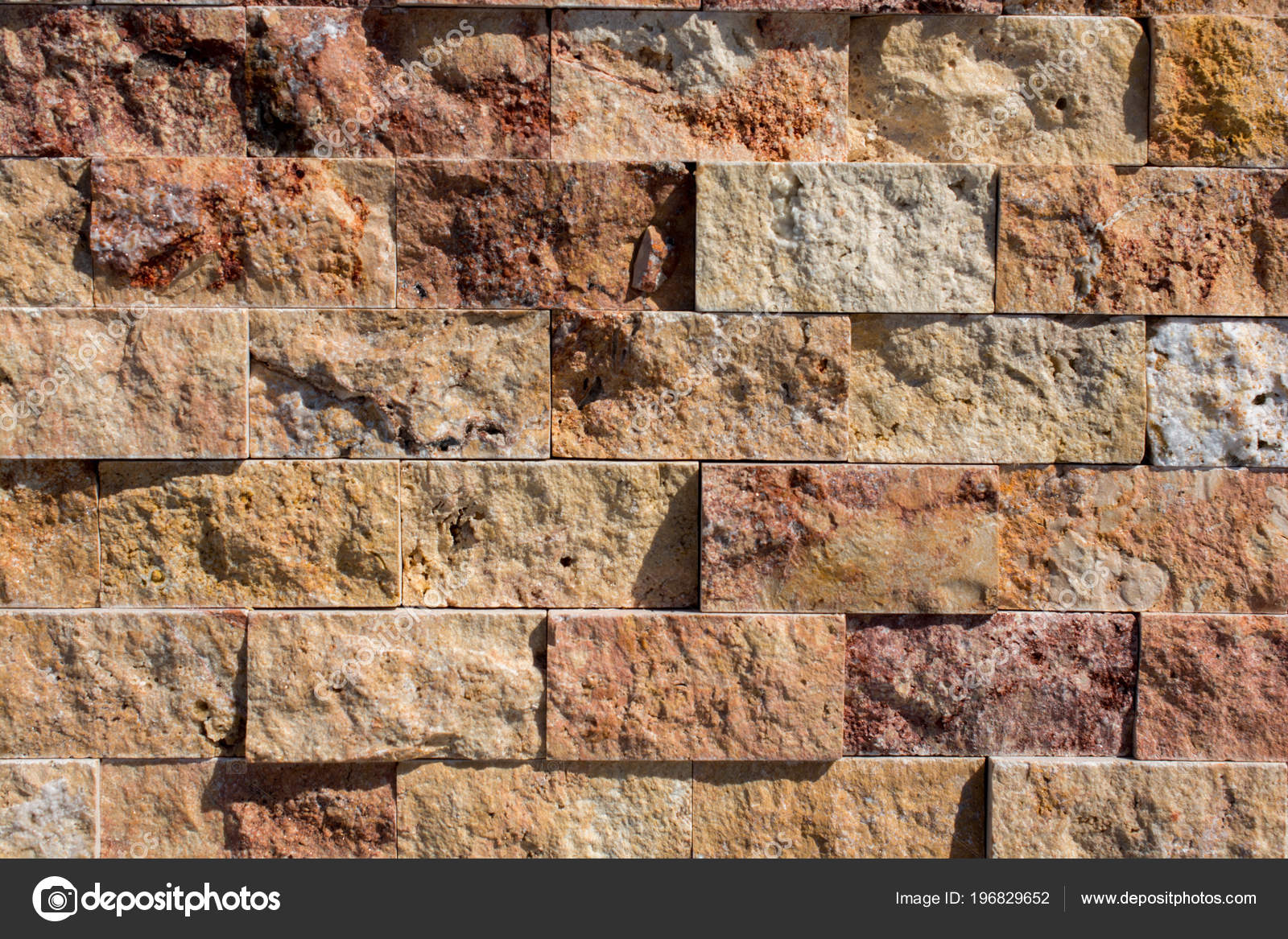 Decorative Cubic Stone Wall Background Texture Stock Photo by  © 196829652