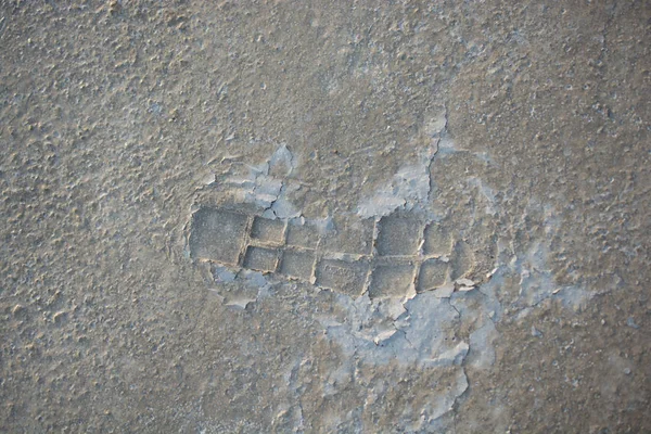 Footstep Pattern Seen Concrete Background — Stock Photo, Image