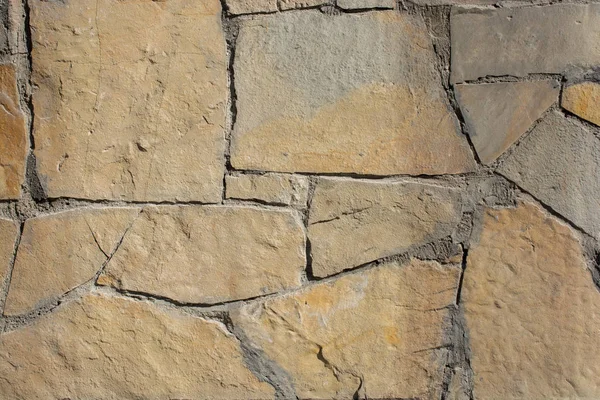 Wall Made Same Type Same Color Stones — Stock Photo, Image