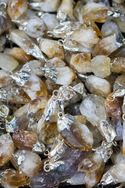 Conjunto Piedras Preciosas Minerales Naturales Determinado Tipo — Foto de Stock
