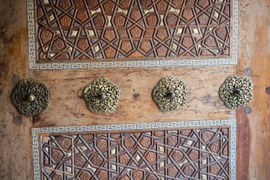 Tahtada geometrik desenli Osmanlı Türk sanatı