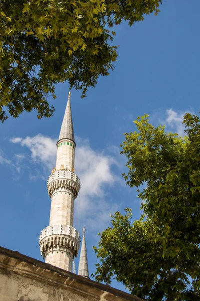 Minarete Piedra Época Otomana Mezquitas —  Fotos de Stock