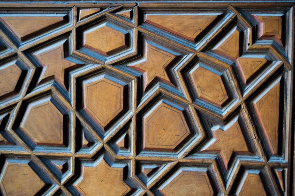 Arte Turco Otomano Con Patrones Geométricos Madera — Foto de Stock