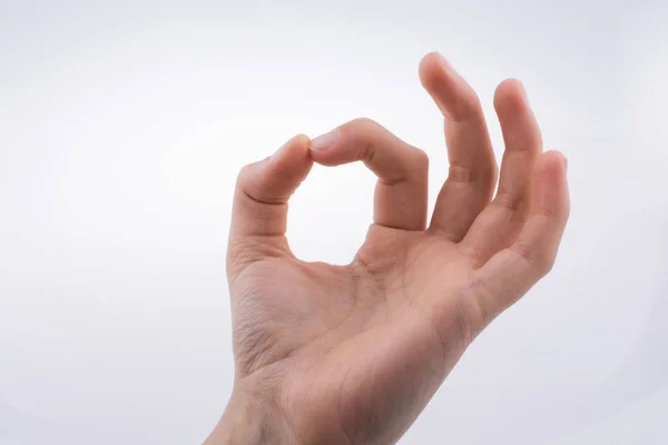 Mano Haciendo Bueno Símbolo Whitebackground — Foto de Stock