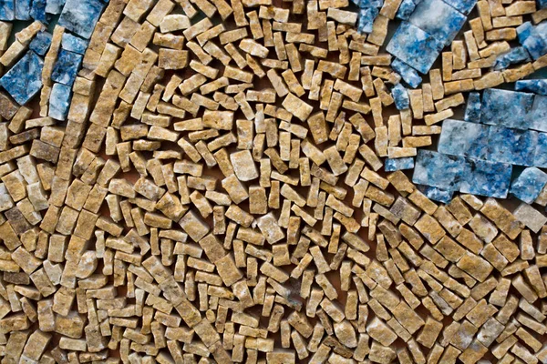 Renkli mozaikle yapılan farklı mozaik dokular