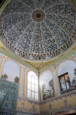 İstanbul, Türkiye 'de Osmanlı mimarisinde kubbenin iç görünümü