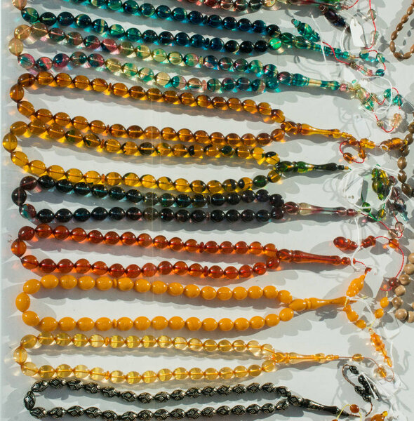 Set of praying beads of various colors