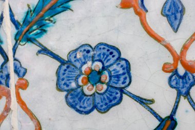 Osmanlı el yapımı çiçek desenli Türk fayansları