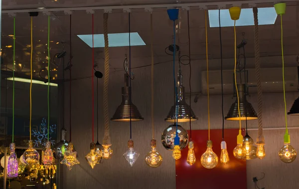 Декоративні Антикварні Стрічкові Лампочки — стокове фото