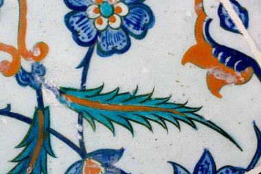 Osmanlı el yapımı çiçek desenli Türk fayansları